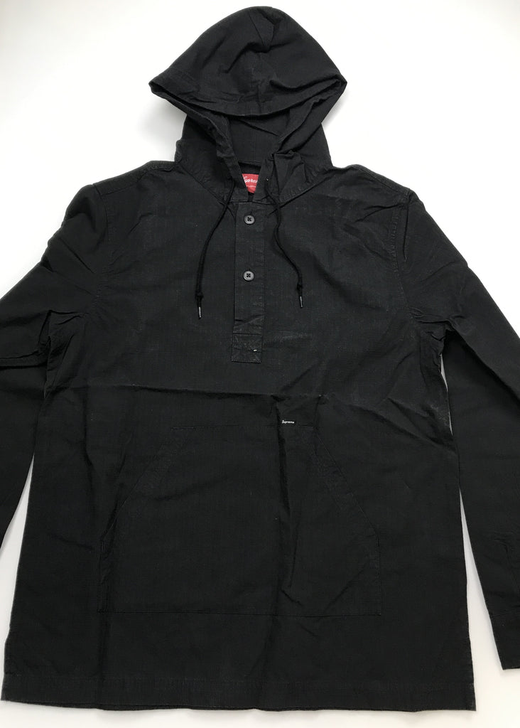 Supreme Hooded Ripstop Pullover Shirt SS16 Black – Star & Skye Apparel