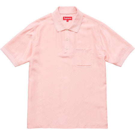 Supreme Silk Polo SS17 Pink