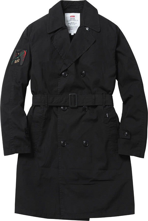 Supreme Belted Trench Coat SS16 Black