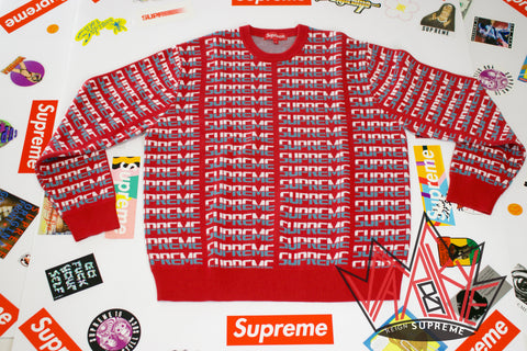 Supreme repeat logo outlet sweater