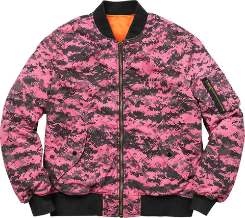 Supreme Digi Camo MA-1 Reversible Jacket FW17 Pink Digi