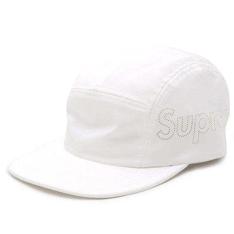 Supreme Perforated Logo Camp Cap SS16 White